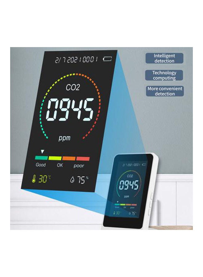 Multi-Functional 5-In-1 Air Quality Monitor Multicolour 15x10x10cm  - Image 5