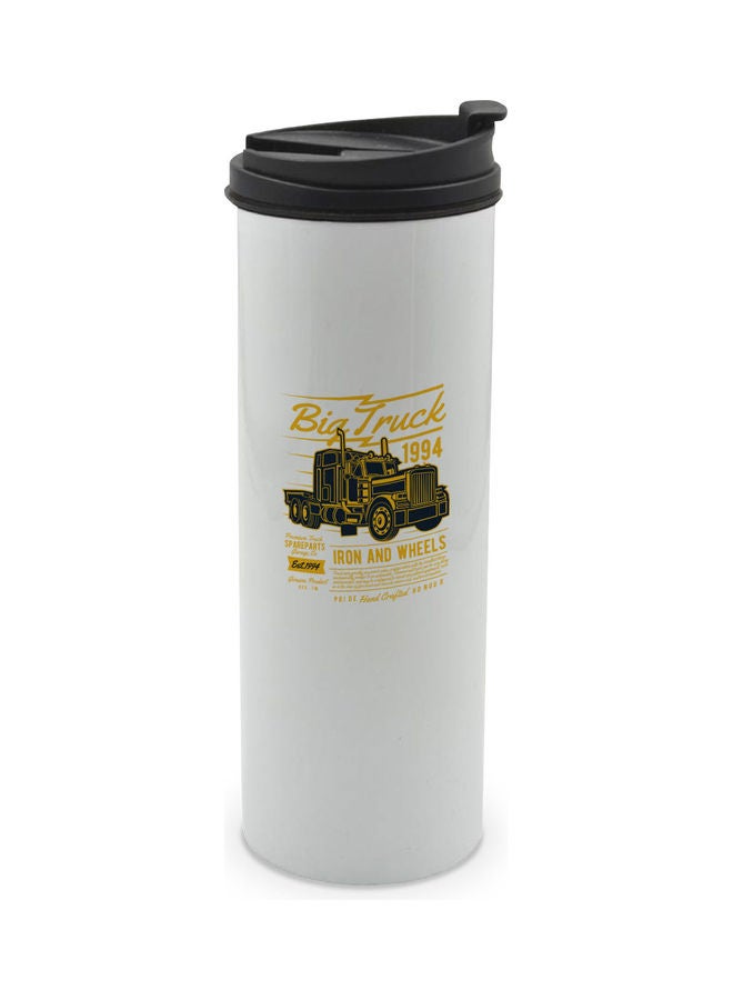 LIT Iron Wheels Printed Tumbler With Lid Multicolour - Image 1