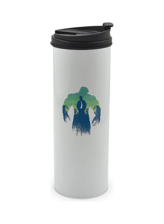 LIT Minimal Style Hulk Printed Tumbler With Lid Multicolour 400ml  - Image 1