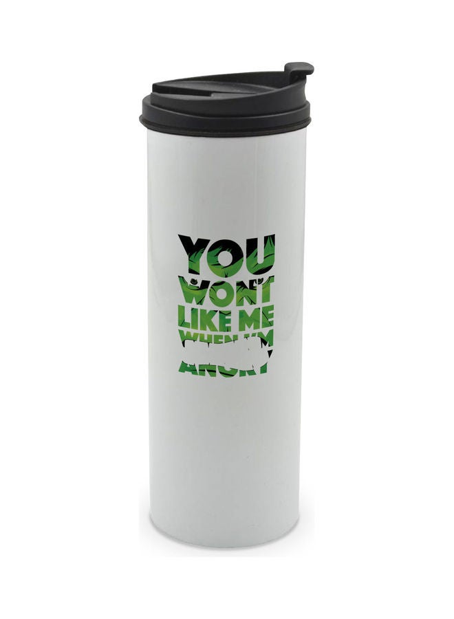 LIT Hulk Angry Quote Printed Tumbler With Lid Multicolour  - Image 1