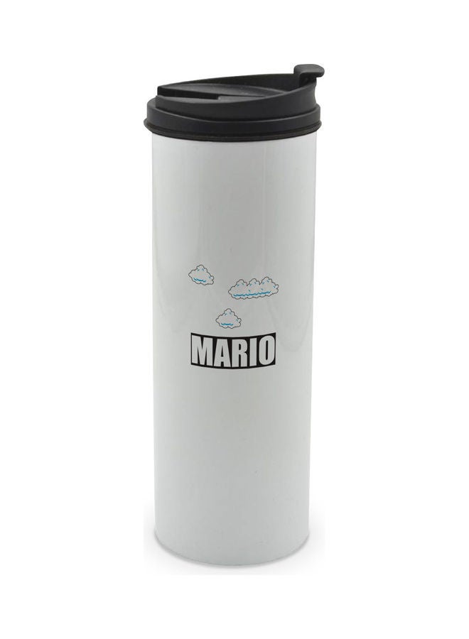 LIT Mario Simple Retro Style Printed Tumbler With Lid Multicolour 400ml - Image 1