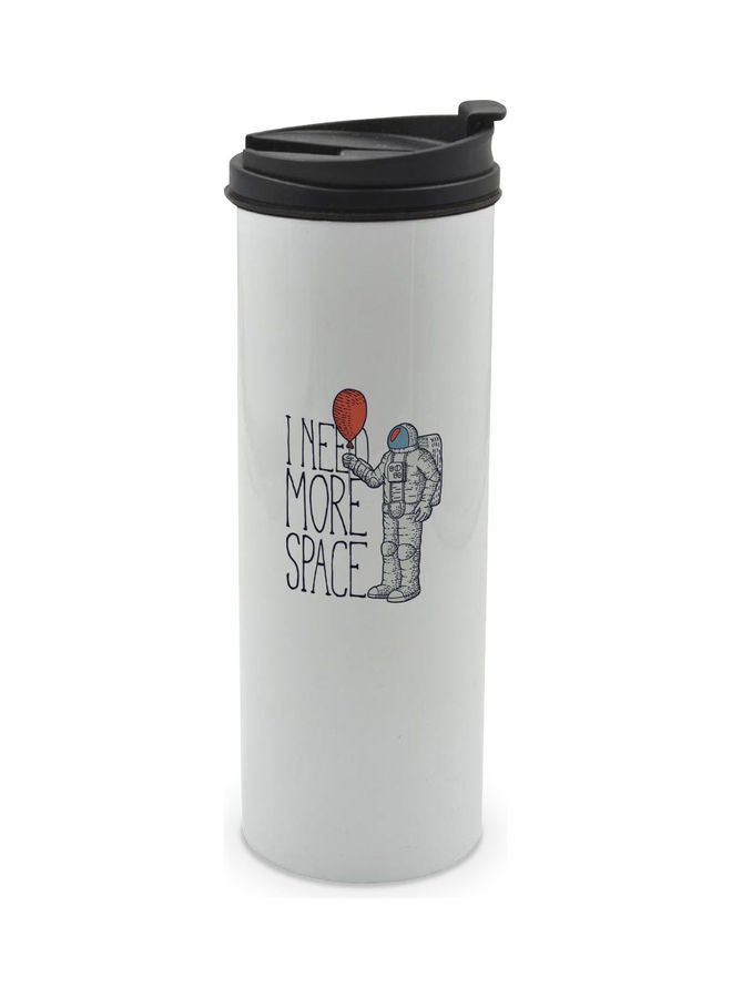 LIT I Need More Space Printed Double Wall Tumbler With Lid Multicolour 400ml - Image 1