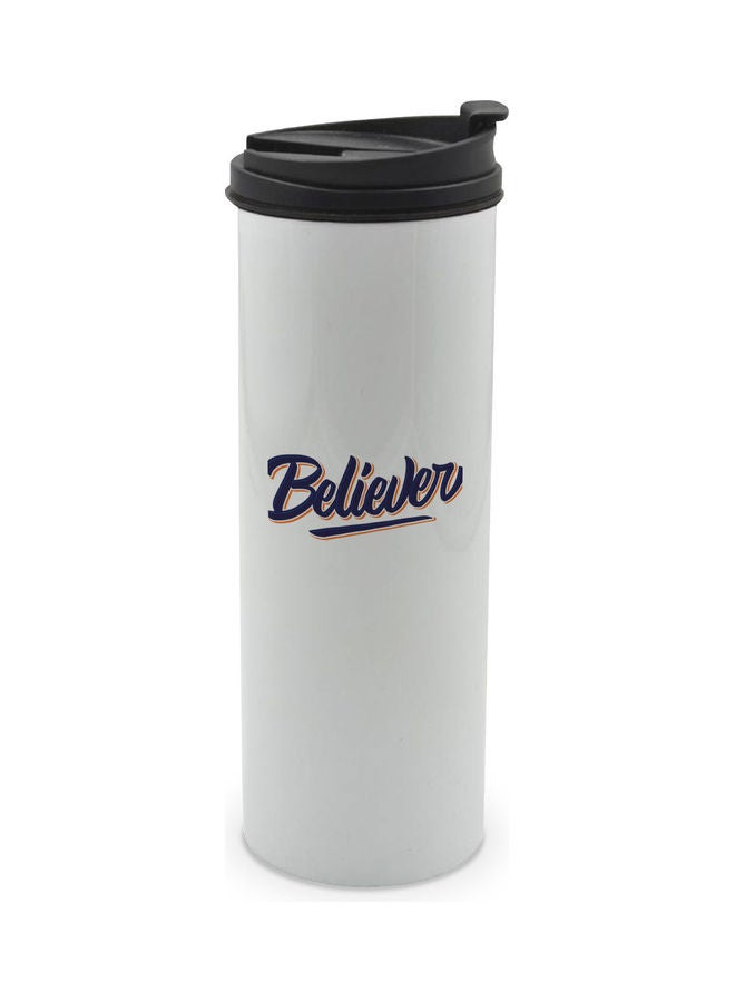 LIT Believer Printed Double Wall Tumbler With Lid Multicolour 400ml - Image 1