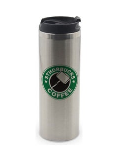 LIT StarBucks Design Double Wall Tumbler With Lid Multicolour 400ml  - Image 1