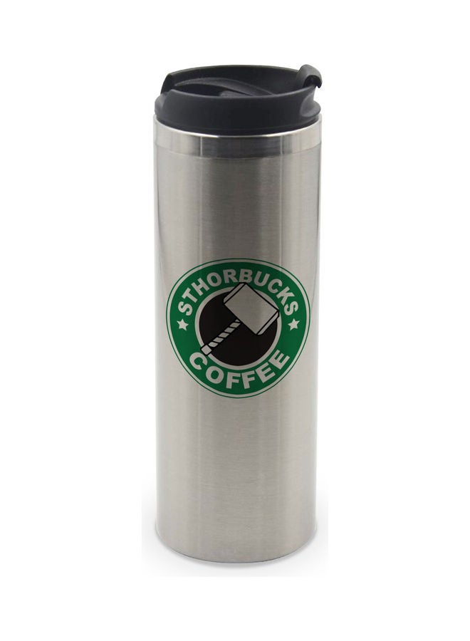 StarBucks Design Double Wall Tumbler With Lid Multicolour 400ml