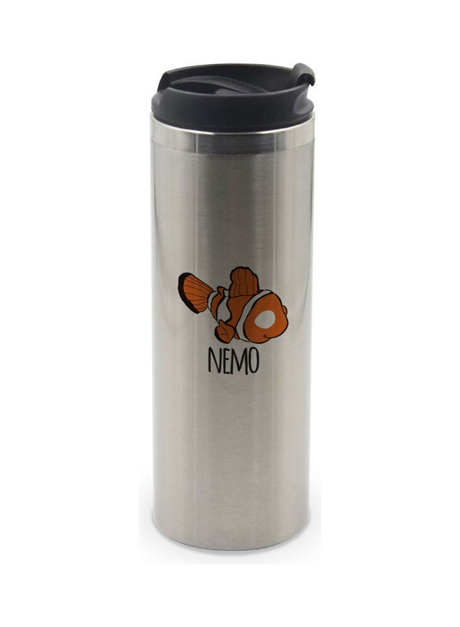 LIT Finding Nemo Orange Cutout Printed Tumbler With Lid Silver/Black/Red - Image 1