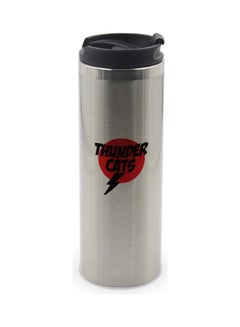 Thunder Cats Printed Double Wall Tumbler With Lid Multicolour 400ml
