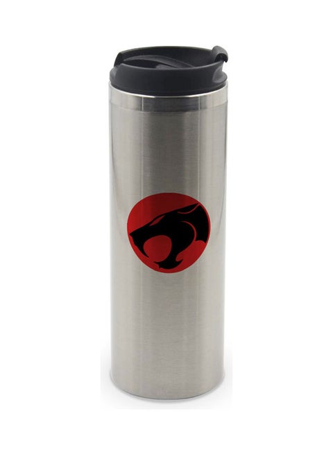 Thunder cat Design Double Wall Tumbler With Lid Multicolour 400ml