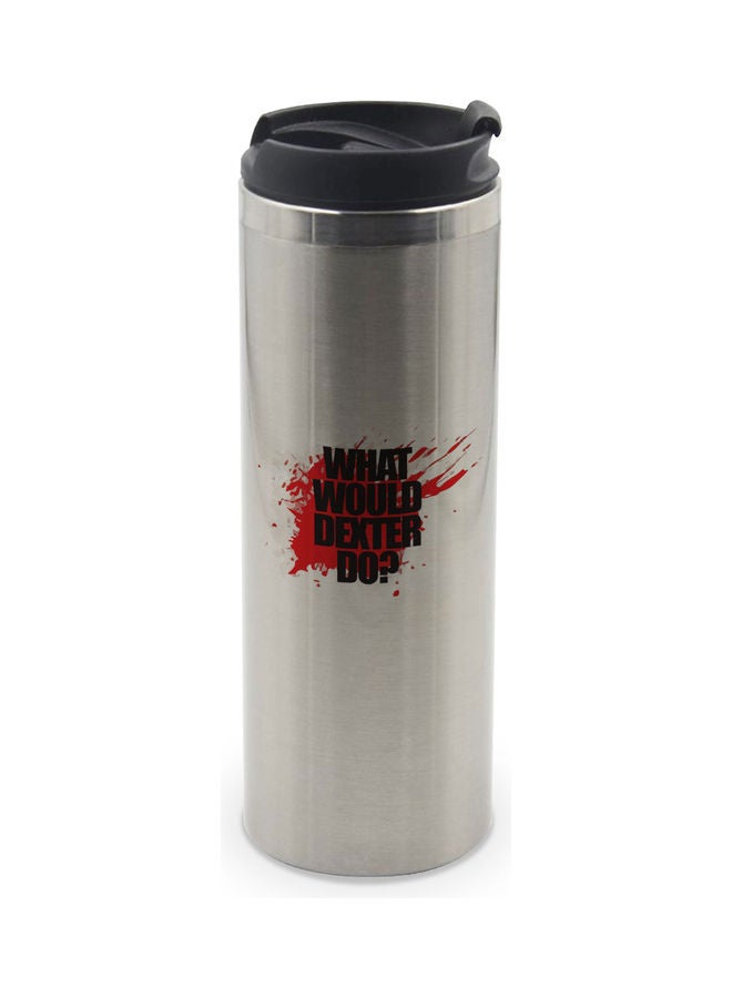 What Would Dexter Do Printed Double Wall Tumbler With Lid Multicolour 400ml