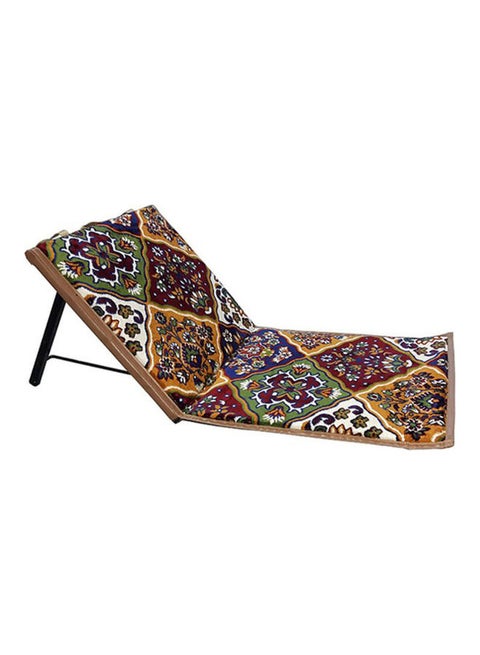 Printed foldable camping and trekking floor chair with backrest 50 x 50 x 5cm 50 x 50 x 5cm