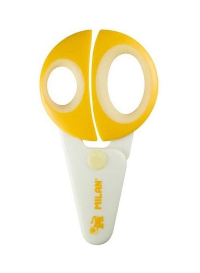 MILAN Blister Pack Funny Scissors White-Yellow