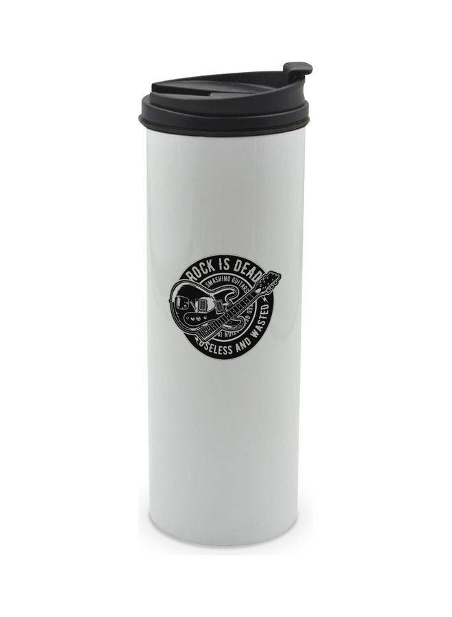 LIT Rock Is Dead Printed Tumbler With Lid Multicolour 400ml - Image 1
