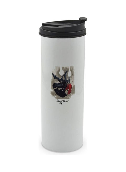 Fall Black Widow Printed Tumbler With Lid Multicolour 400ml