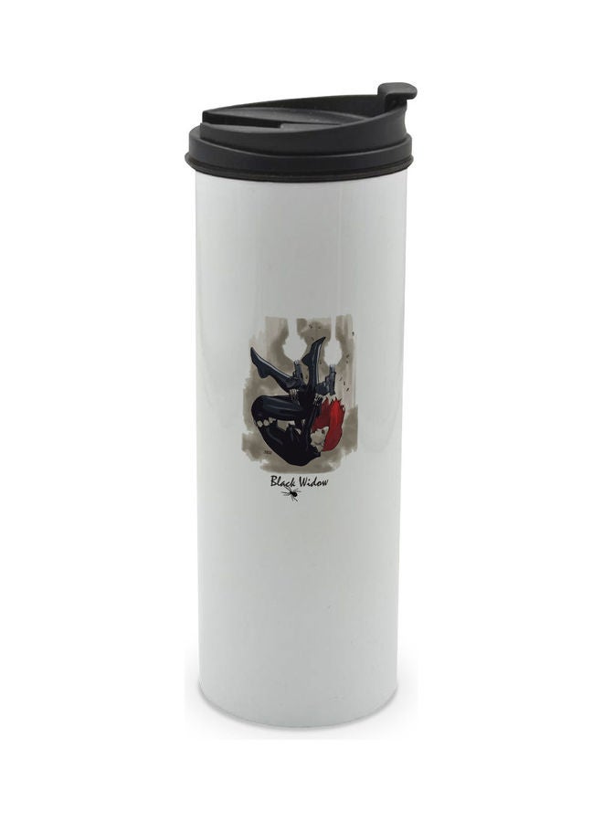 Fall Black Widow Printed Tumbler With Lid Multicolour 400ml