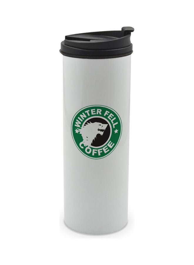 LIT StarBucks Starfleet Canvas Printed Tumbler With Lid Multicolour 400ml - Image 1