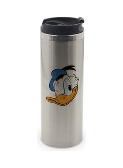 LIT Funny Donald Duck Printed  Double Wall Tumbler With Lid Multicolour 400ml  - Image 1