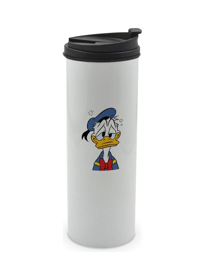 LIT Sad Donald Duck White Tumbler Multicolour 400ml - Image 1