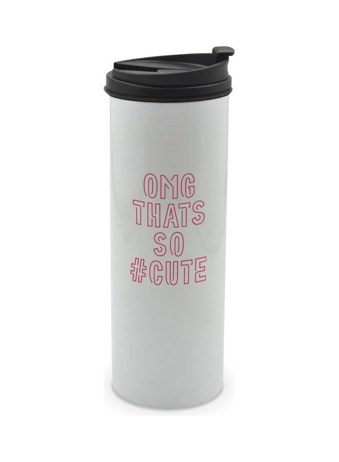 LIT Omg Thats So Cute Printed Tumbler With Lid Multicolour 400ml - Image 1