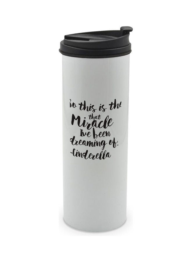 ليت كوب مزين بطبعة عبارة مقتبسة عن المعجزات من فيلم "Cinderella" متعدد الألوان 400ملليلتر - Image 1