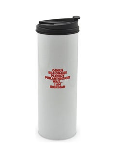 LIT Genius Play Boy Iron Man Printed Tumbler With Lid Multicolour  - Image 1