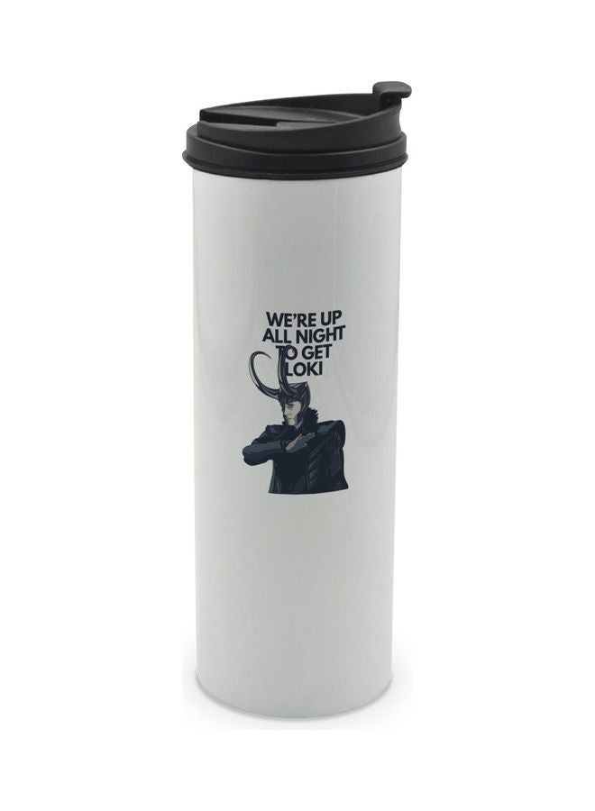 LIT Loki Quote Printed Tumbler With Lid Multicolour 400ml  - Image 1