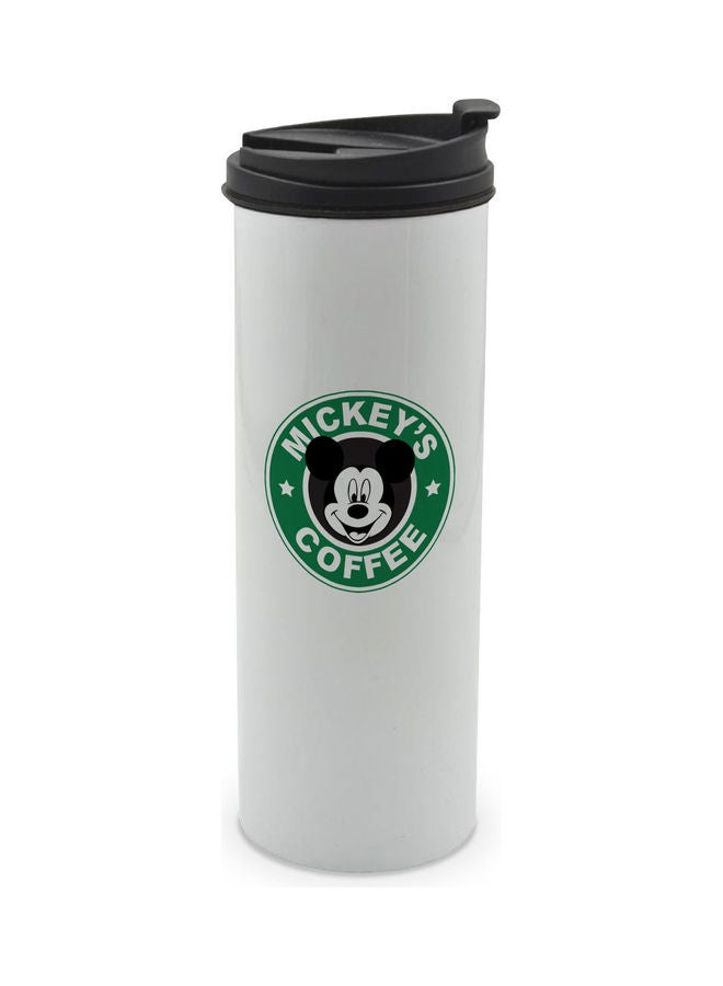 LIT StarBucks Minnie Mouse Canvas Printed Tumbler With Lid Multicolour 400ml - Image 1