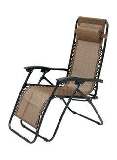 Cady One Baden Folding Lounger Chair with Removable Headrest, Comfortable and Breathable Rolled Fabric Folding Beach Chair for Indoor and Outdoor Use 110 x 30 x 60cm  - Image 1