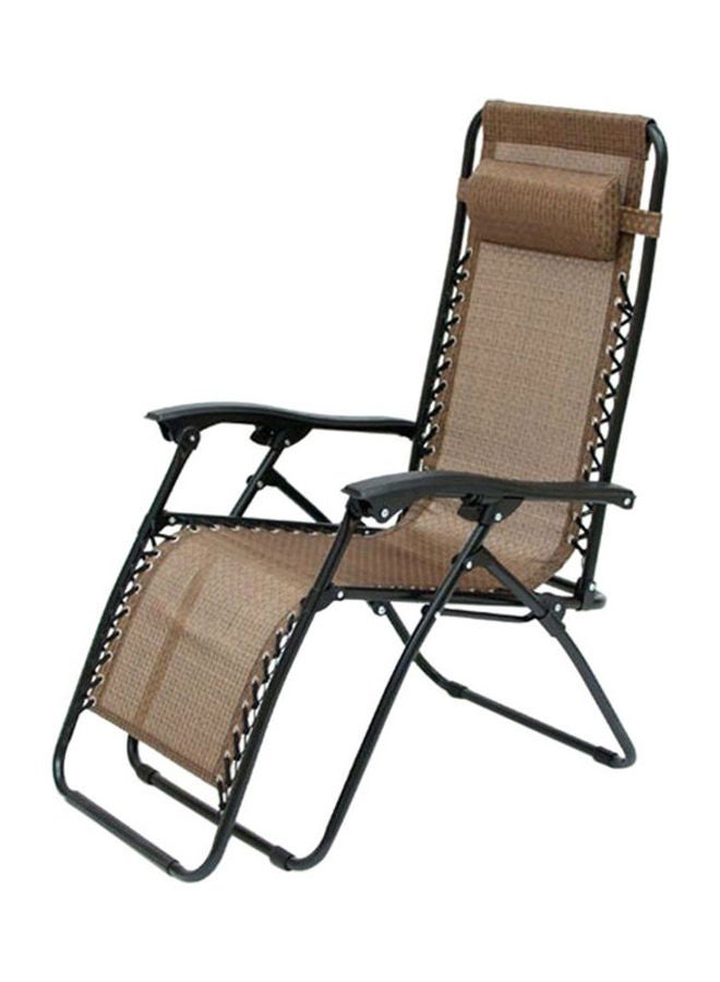 Cady One - Baden Folding Lounger Chair with Removable Headrest, Comfortable and Breathable Rolled Fabric Folding Beach Chair for Indoor and Outdoor Use 110 x 30 x 60cm - Image 1