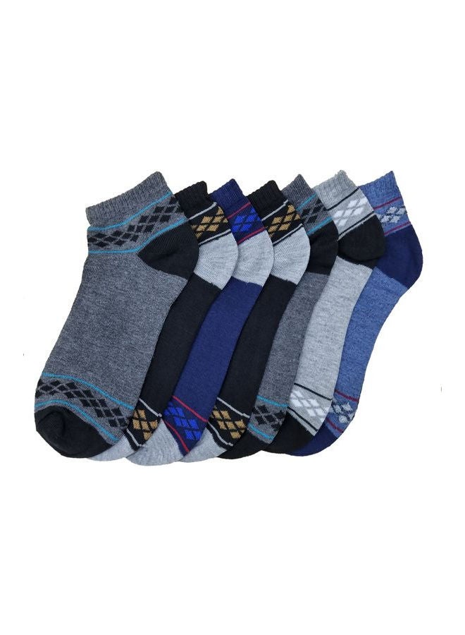 7 Pair Of Casual Ankle Socks Multicolour - Image 1
