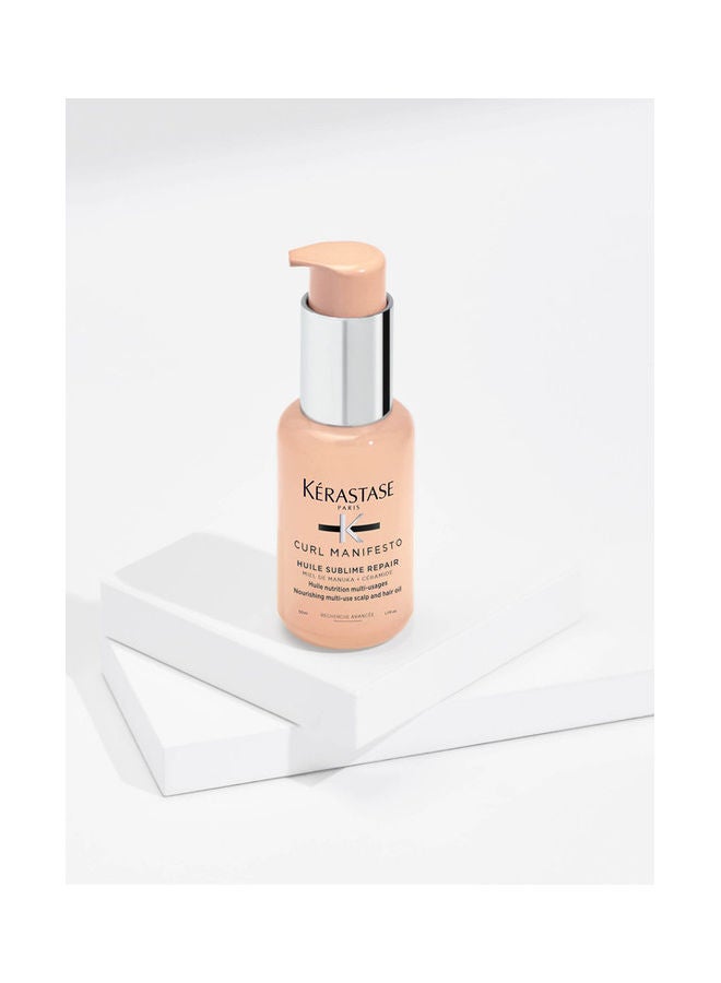 KERASTASE Curl Manifesto Sublime Repair Hair and Scalp Oil 50ml  - Image 4