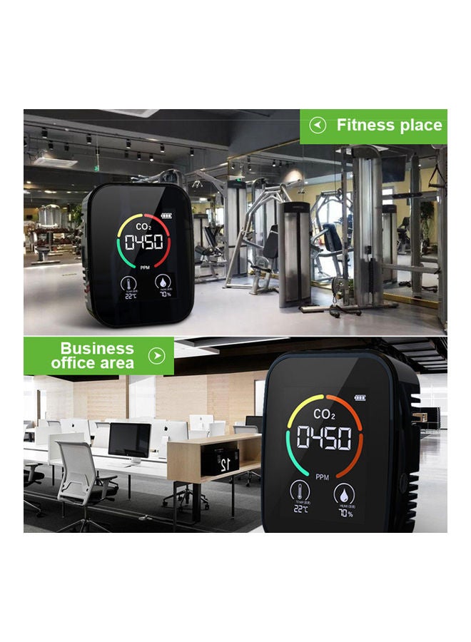 5-In-1 Air Quality Monitor Black 11.9x4x11.9cm - Image 4