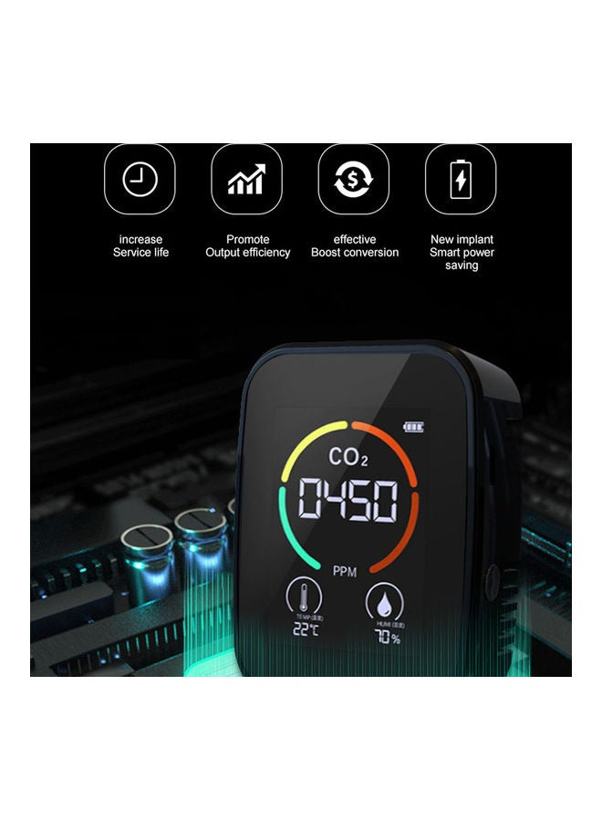 5-In-1 Air Quality Monitor Black 11.9x4x11.9cm - Image 5