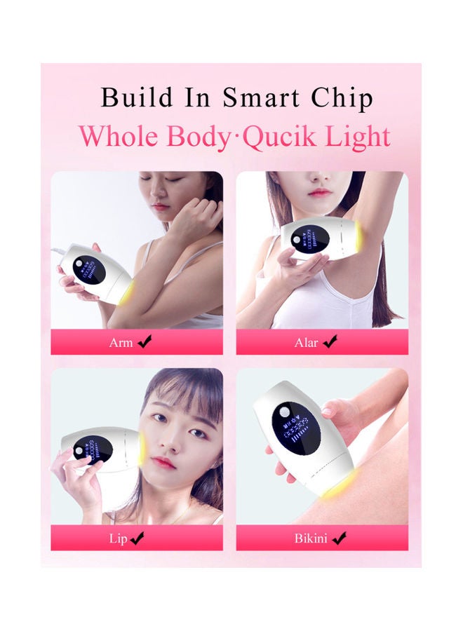 جهاز إزالة الشعر آي بي إل المنزلي 100-240 فولت أبيض - Image 3