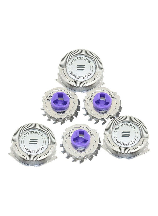 Generic - 3-Piece Replacement Shaver Blades Heads Replacement for Philips Norelco Razor HQ8 Dual Precision Silver - Image 1