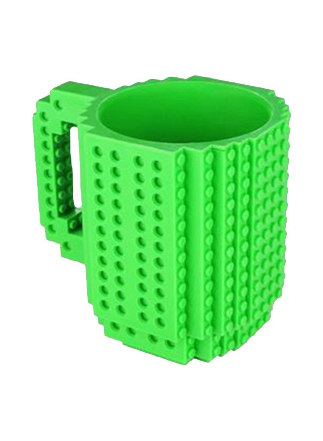 مج بتصميم مبتكر على شكل مكعبات بناء أخضر 3.7x4.7بوصة - Image 1