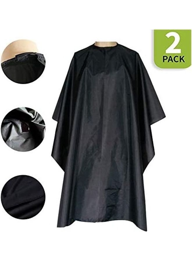 Generic Professional Barber Cape Salon Cape With Snap Closure For Hair Cutting Black