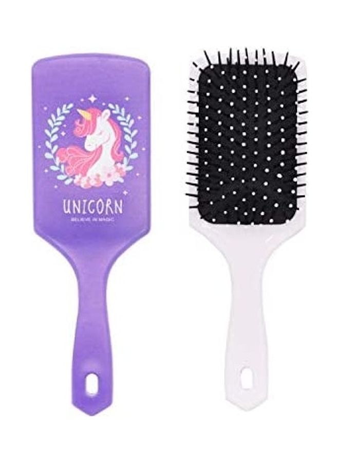 Cute Unicorn Paddle Hair Brush Multicolour