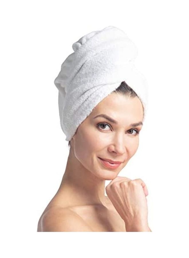 عبوة من قطعتين من منشفة الشعر المصنوعة من الألياف الدقيقة من تيري مع فيسكوز الخيزران