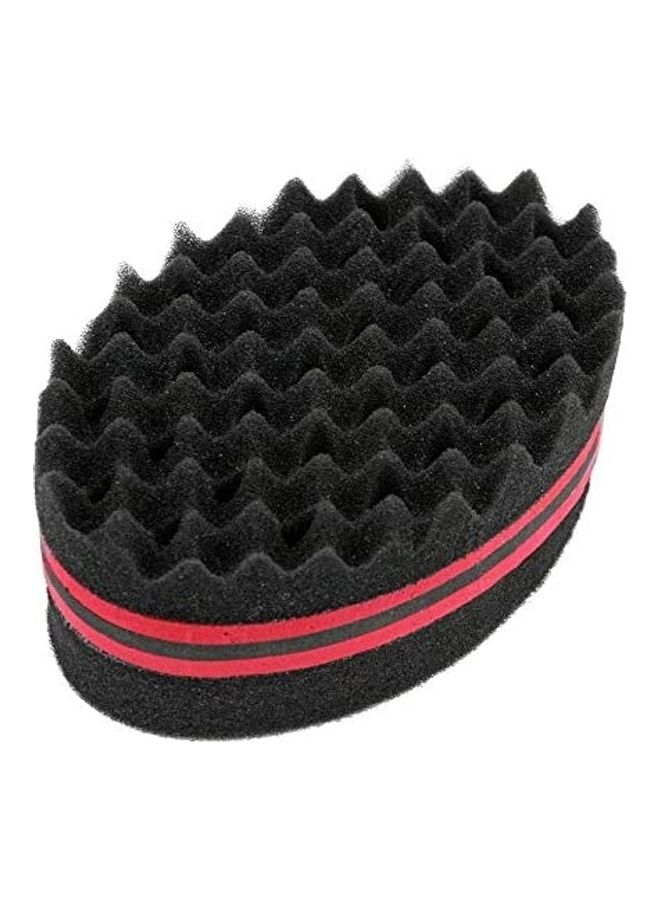 Generic Magic Twist Hair Barber Brush Sponge, Styling Tool for Afro Curl, Coils, Dreadlocks Black/Red 5.59inch 
