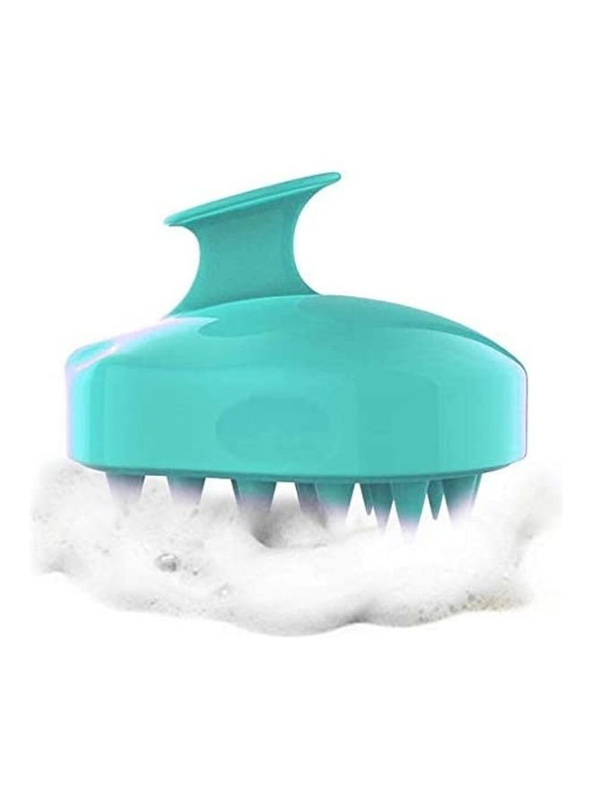 طقم فُرش لتدليك فروة الرأس مزودة برأس مصنوع من السيليكون المرن من قطعتين أخضر 4.7بوصة