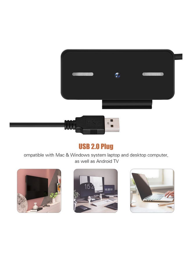 Clip-On PC 5MP HD Webcam Black - Image 3