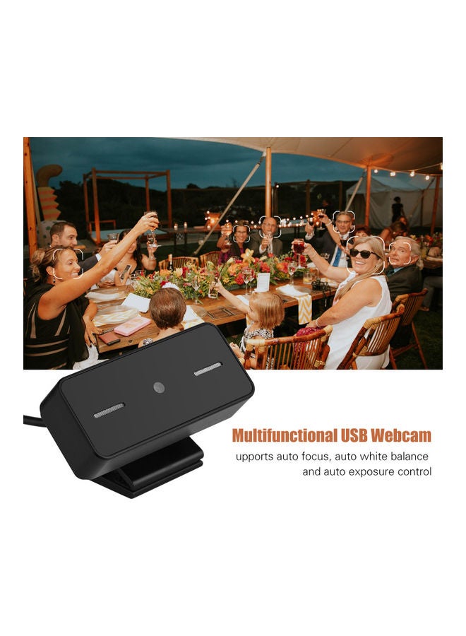 Clip-On PC 5MP HD Webcam Black - Image 5