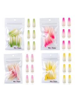 96-Piece Removable False Nails Set Multicolour