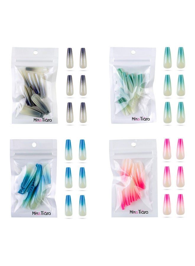 MissTiara 96-Piece Removable False Nails Set Multicolour  - Image 1