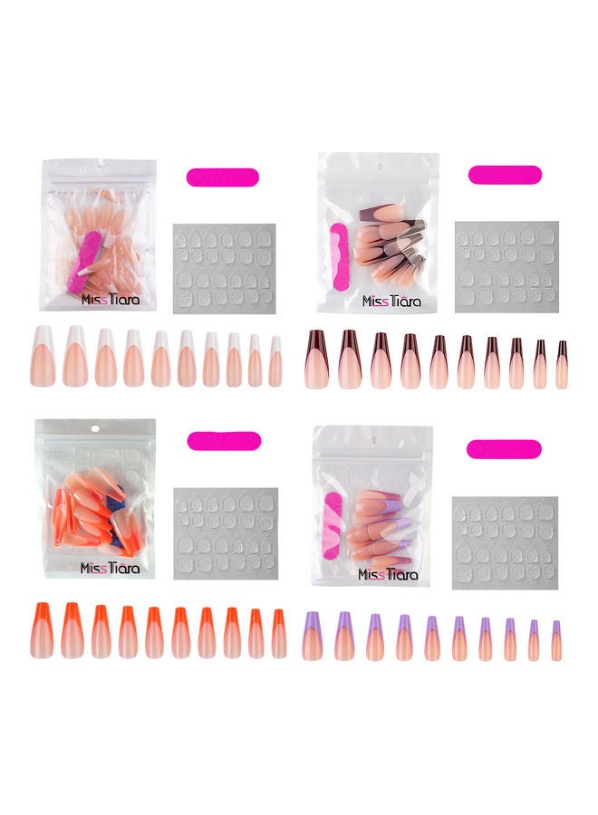 مس تيارا طقم أظافر صناعية قابلة للإزالة مكون من 80 قطعة متعدد الألوان - Image 1