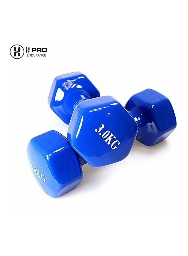 H PRO 2-Piece Fitness Vinyl Coated Dumbbell Set 3kg  - Image 1