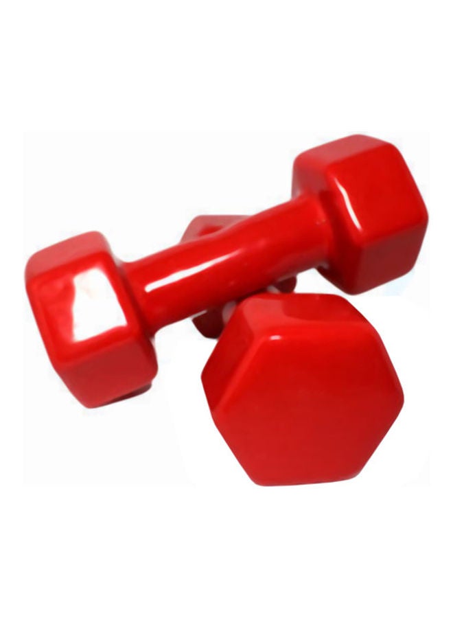 H PRO 2-Piece Vinyl Coated Iron Dumbbells 6kg  - Image 2