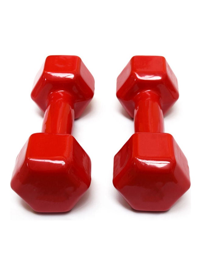 H PRO 2-Piece Vinyl Coated Iron Dumbbells 6kg  - Image 4
