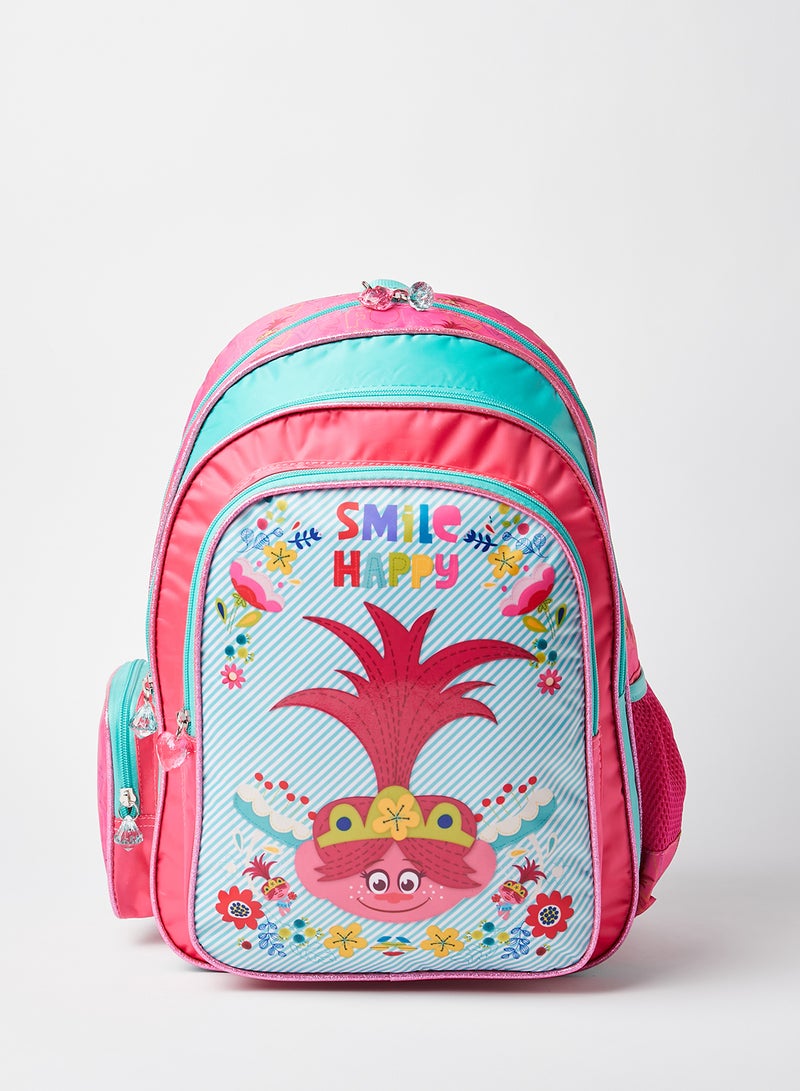 UNIVERSAL Girls Trolls Smile Happy Backpack 16 Inches Multicolour - Image 1