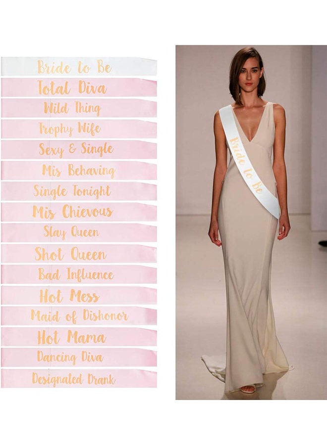 16-Piece Bride To Be Sash Set - Image 4